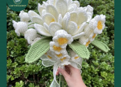 Hoa cưới bằng len lâu phai