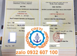 SƠ CẤP QUẢN LÝ & KHAI THÁC VẬN TẢI ĐƯỜNG BỘ