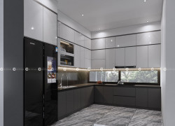 Tủ Bếp Gỗ Công Nghiệp MDF Chữ L Cao Cấp
