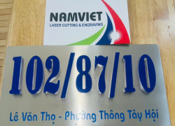 CHUYÊN LÀM BẢNG SỐ NHÀ INOX – MICA THEO YÊU CẦU