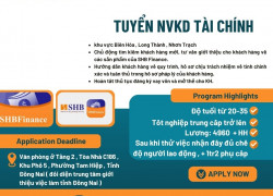 SHBFinance tuyển nhân viên kinh doanh khu vực Biên Hòa , Long Thành , Nhơn Trạch