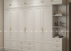 Tủ Quần Áo Gỗ MDF Phong Cách Tân Cổ Điển Sang Trọng