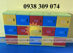 Tủ đựng cặp của trẻ cao cấp , tủ đựng balo mấm non bằng nhựa