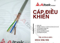 Cáp điều khiển 2 lõi 2x0.5, 2x0.75, 2x1.0, 2x1.5 Altek Kabel