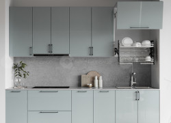 Tủ Bếp MDF phủ Acrylic Bóng Gương Hiện Đại