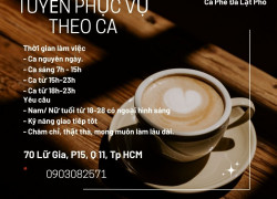 Cà Phê Đà Lạt Phố Tuyển phục vụ Nam Nữ theo ca