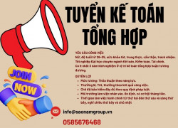 Tuyển kế toán tổng hợp Làm việc Quận Tân Phú