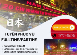 Tuyển phục vụ nam nữ fulltime/partime