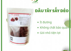 Dâu Tây Sấy Dẻo Chua Ngọt, Gói 200g Tiện Lợi Nhà Mộc Quả Sấy