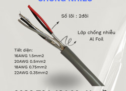CÁP TÍN HIỆU VẶN XOẮN CHỐNG NHIỄU  2 PAIR 22 AWG ALTEK KABEL
