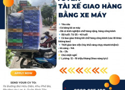 CẦN TUYỂN 2 NAM GIAO HÀNG – XE MÁY