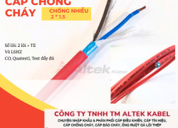 Cáp chống cháy 2x1.5 Altek Kabel dùng cho hệ thống pccc