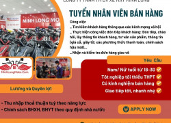 Tuyển nhân viên bán xe máy tại cửa hàng
