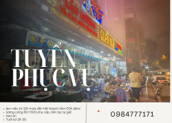 Tuyển 2 bạn nhân viên phục vụ quán nhậu