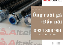 Ống ruột gà lõi thép bọc nhựa PVC chống nước + đầu nối