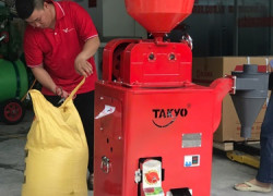 Máy xát gạo lứt, gạo trắng tách trấu, cám Takyo TK250