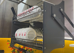 Kệ bát đĩa nâng hạ di động thông minh, hiện đại, cao cấp TaKing