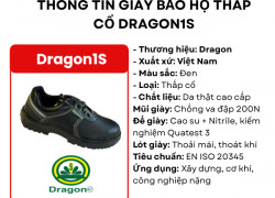 Giày Bảo Hộ Thấp Cổ Dragon 1S – Bền Bỉ & Đạt Chuẩn Quốc Tế