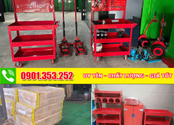 Xe Đẩy 3 Ngăn Có Móc Treo – Giải Pháp Hoàn Hảo Cho Đồ Nghề Xe Máy