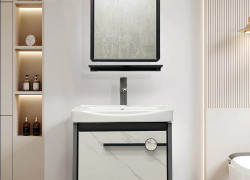 Tủ Lavabo Nhôm Vân Đá Xám 1 Cánh 50cm MT-T7511