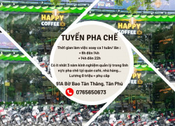 Tuyển nhân viên Pha Chế có kinh nghiệm từ 3 Năm