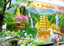 Tranh gạch 3d thuận buồm xuôi gió -