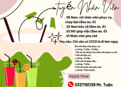 Quán Nani Gol cần tuyển nhân viên Nam Nữ