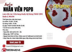 [realme] Tuyển dụng 5 NHÂN VIÊN BÁN HÀNG tại Quận 9, Quận 2, Nhà Bè