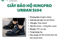👟 KingPro Urban S104 – giày bảo hộ siêu nhẹ, thoáng khí cho kho bãi và công nghiệp nhẹ