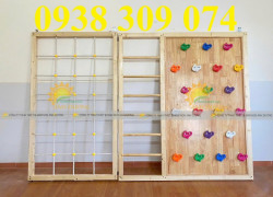 Thang leo gỗ mầm non, thang leo sắt vận động cho trẻ giá rẻ
