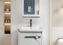 Tủ Lavabo Nha Tắm Nhôm Vân Đá 50cm MT-T7512
