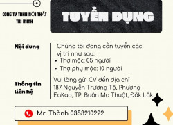 Tuyển dụng nhân sự thợ và thợ phụ mộc