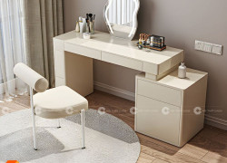 Bàn Trang Điểm Gỗ Công Nghiệp MDF Màu Trắng