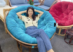 Ghế thư giãn mây đan nệm dày PAPASAN tại HCM