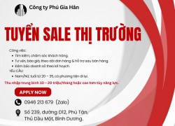 Tuyển Sale Thị Trường – Ngành Thiết Bị Điện