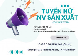 Hộ Kinh Doanh JELLY KEVI cần tuyển 06 Nhân viên nữ sản xuất