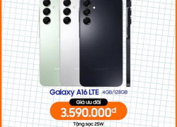 Samsung galaxy a16 lte 128gb – pin trâu, giá siêu mềm
