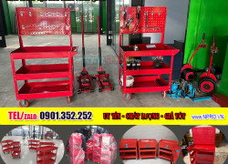 Xe Đẩy Dụng Cụ Nhà Xưởng 3 Ngăn – Sơn Tĩnh Điện, Chịu Tải Tốt