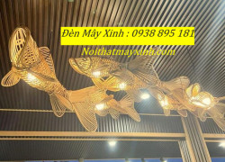 Xưởng làm đèn mây hình cá độc đáo, đèn cá bằng mây tre đan
