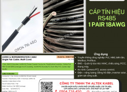 Cáp Tín Hiệu Altek Kabel RS485 18AWG 1 Pair