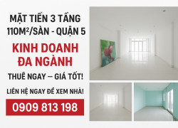 🌟🌟🌟CHO THUÊ NHÀ NGUYÊN CĂN 3 TẦNG MẶT TIỀN Q5🌟🌟🌟