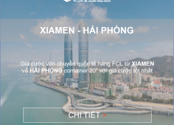 Giá cước vận chuyển hàng FCL từ Xiamen về Hải Phòng