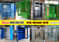 Tủ dụng cụ nhà xưởng 2 cánh KT 1m2 - 1m8( Đặt gia công theo yêu cầu)