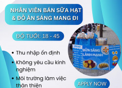 Tuyển Nhân viên bán hàng mang đi ở Quận Bình Thạnh