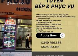 Tuyển gấp – bếp & nhân viên phục vụ KV Hà Nội