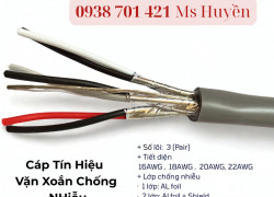 Cáp Tín Hiệu Vặn Xoắn 3pair chống nhiễu  – Tiết diện đa dạng (16AWG - 22AWG)