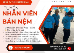 Tuyển nhân viên bán nệm thu nhập trên 200k/buổi