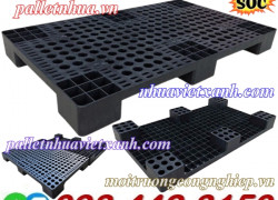 Pallet nhựa 1000x600x100mm màu đen - thanh lý hàng tồn giá siêu rẻ