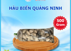 Hàu biển Quảng Ninh - Hút chân không - Bịch 500gr