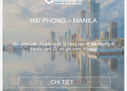 Giá cước vận tải biển từ Hải Phòng đi Manila